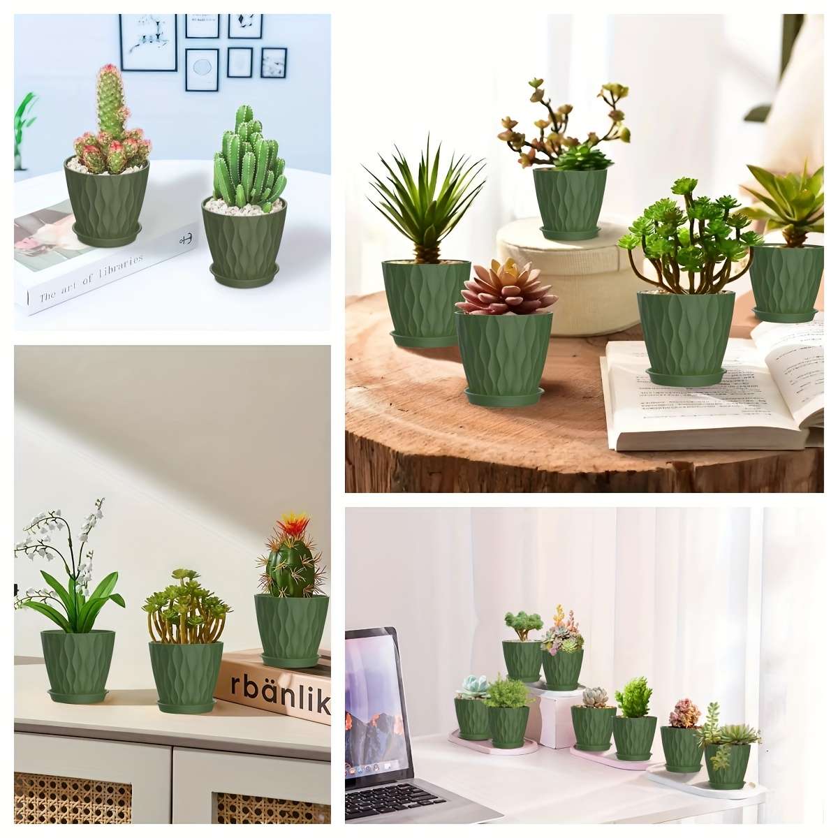 Flowerpot Color Olisx-W8604-16-Bu Dark Green