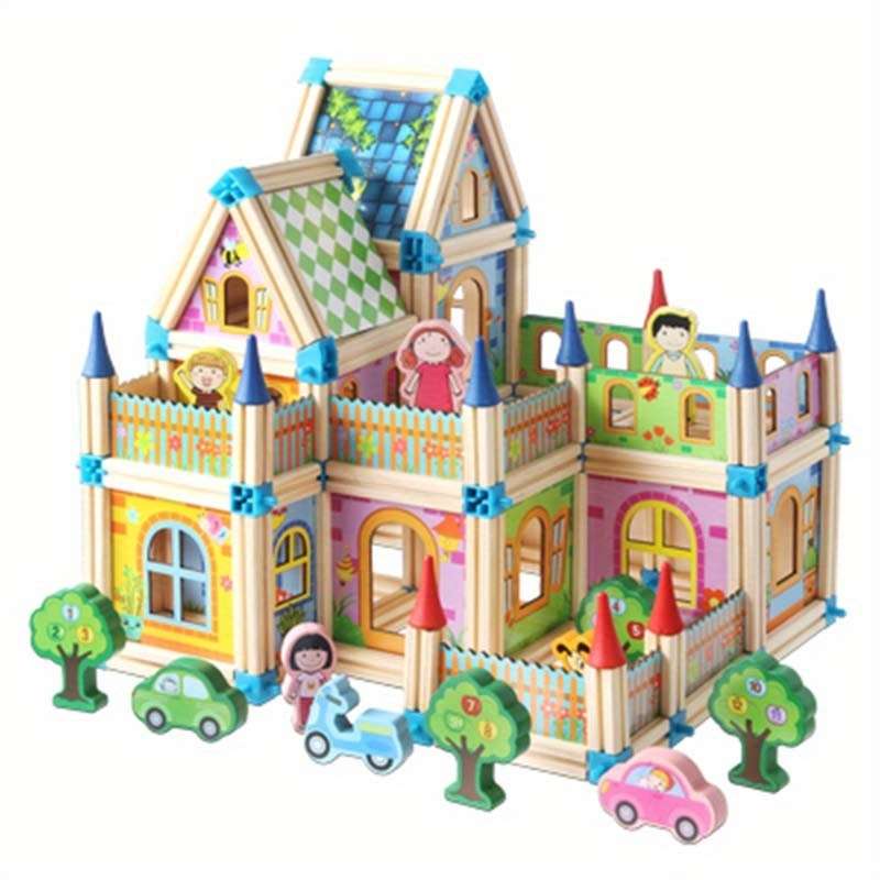 3D Building Model Puzzle Set Quantity 128Pcs
