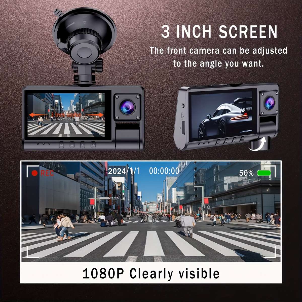 Dashcam Items 3 Channel 32Gb Card