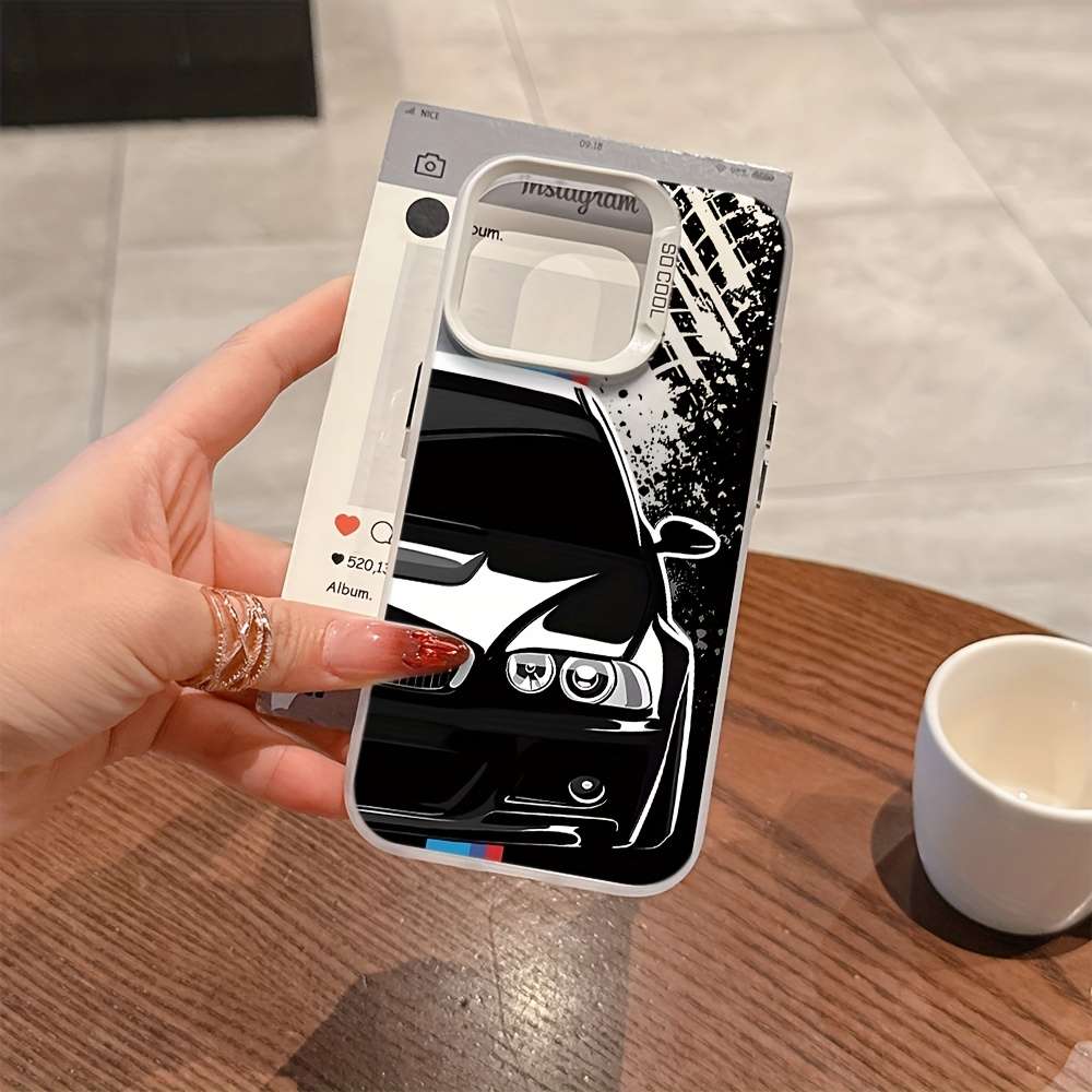 1Pc Mixed Color For iPhone 13 Luxury Car M Phone Case