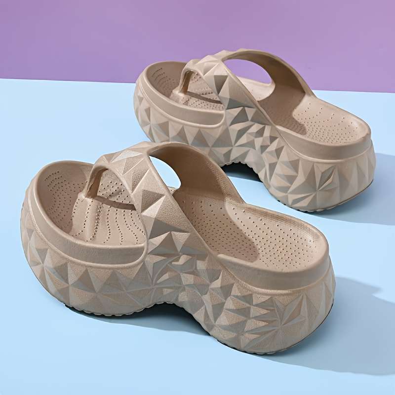Ladies Summer Flip Flops Black Uk 4.5-5