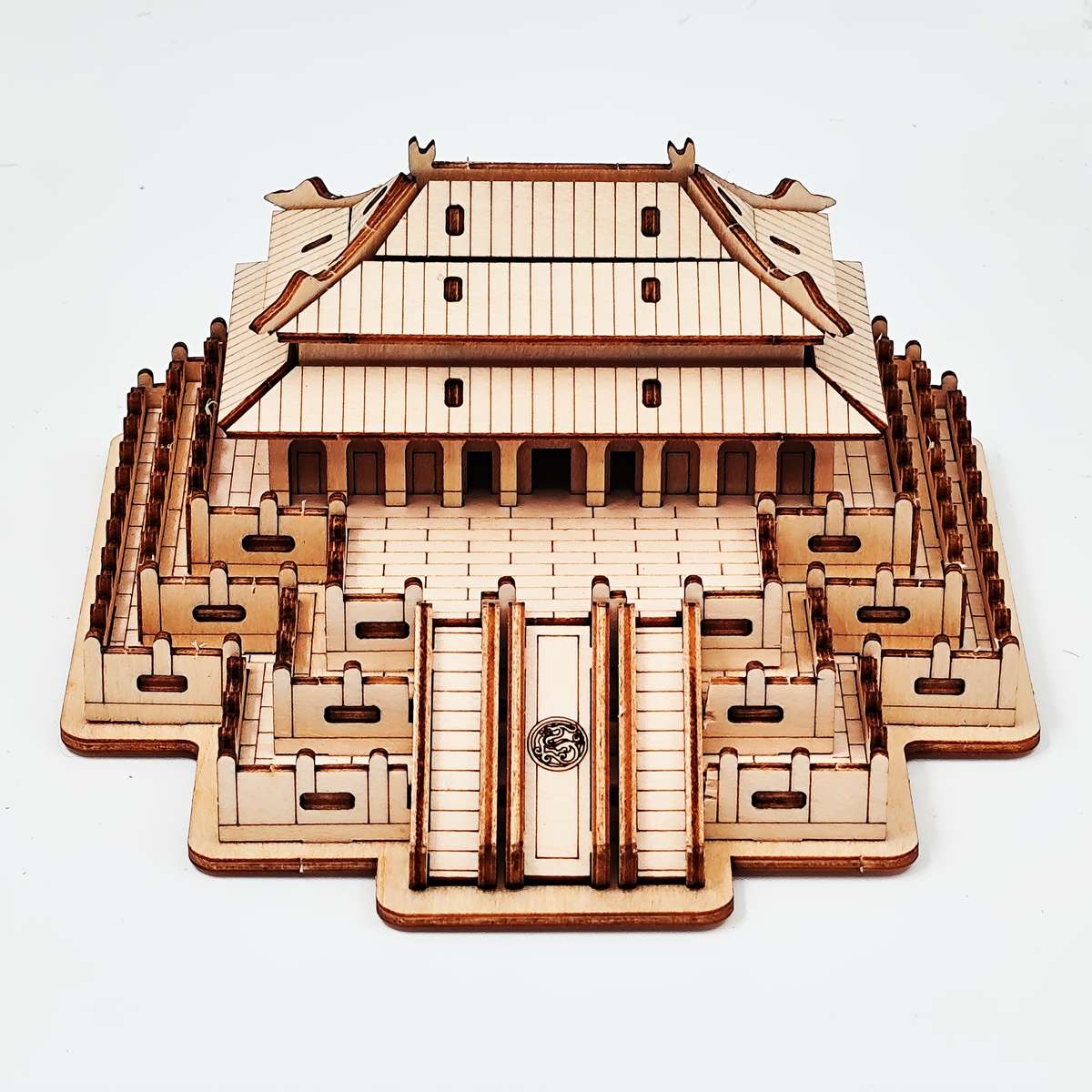 Building Toy Architectural Model Toy Set Items Wooden Palace Model