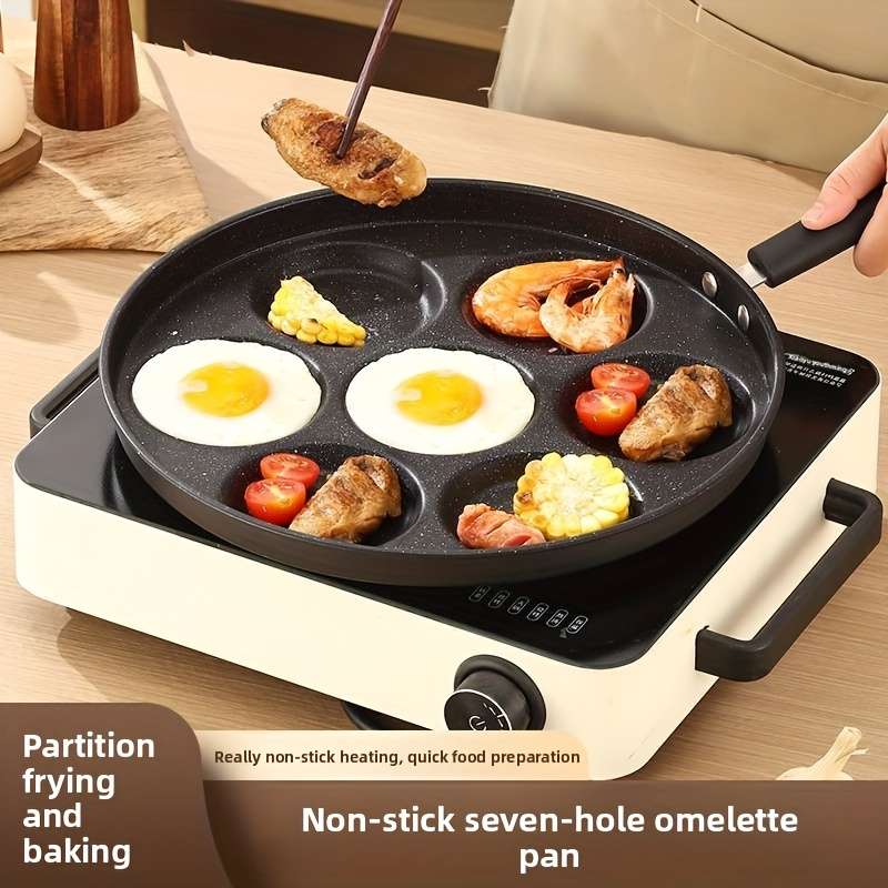 Frying Pan Color 7Compartment Frying Pan