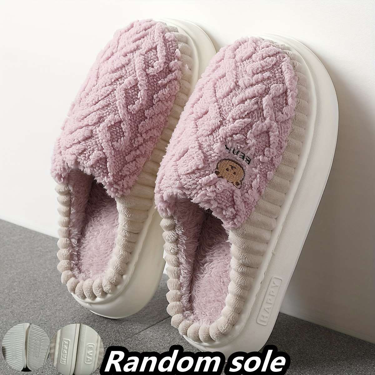 Cotton Slippers Color White Coffee Sizeuk 3.5-4