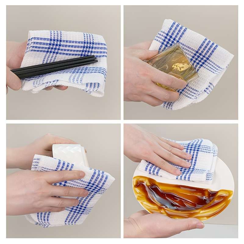 Rag Color 6Pcs Red Checkered Fabric