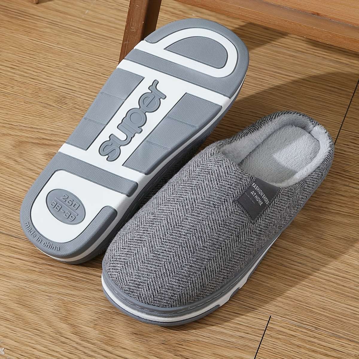 Cotton Slippers Color Dark Gray Sizeuk 10.5-11