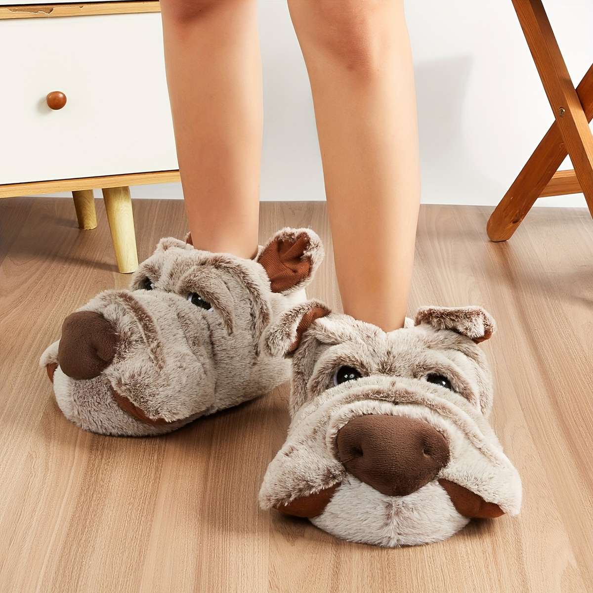 Cotton Slippers Color Coffee Brown Sizeuk 7