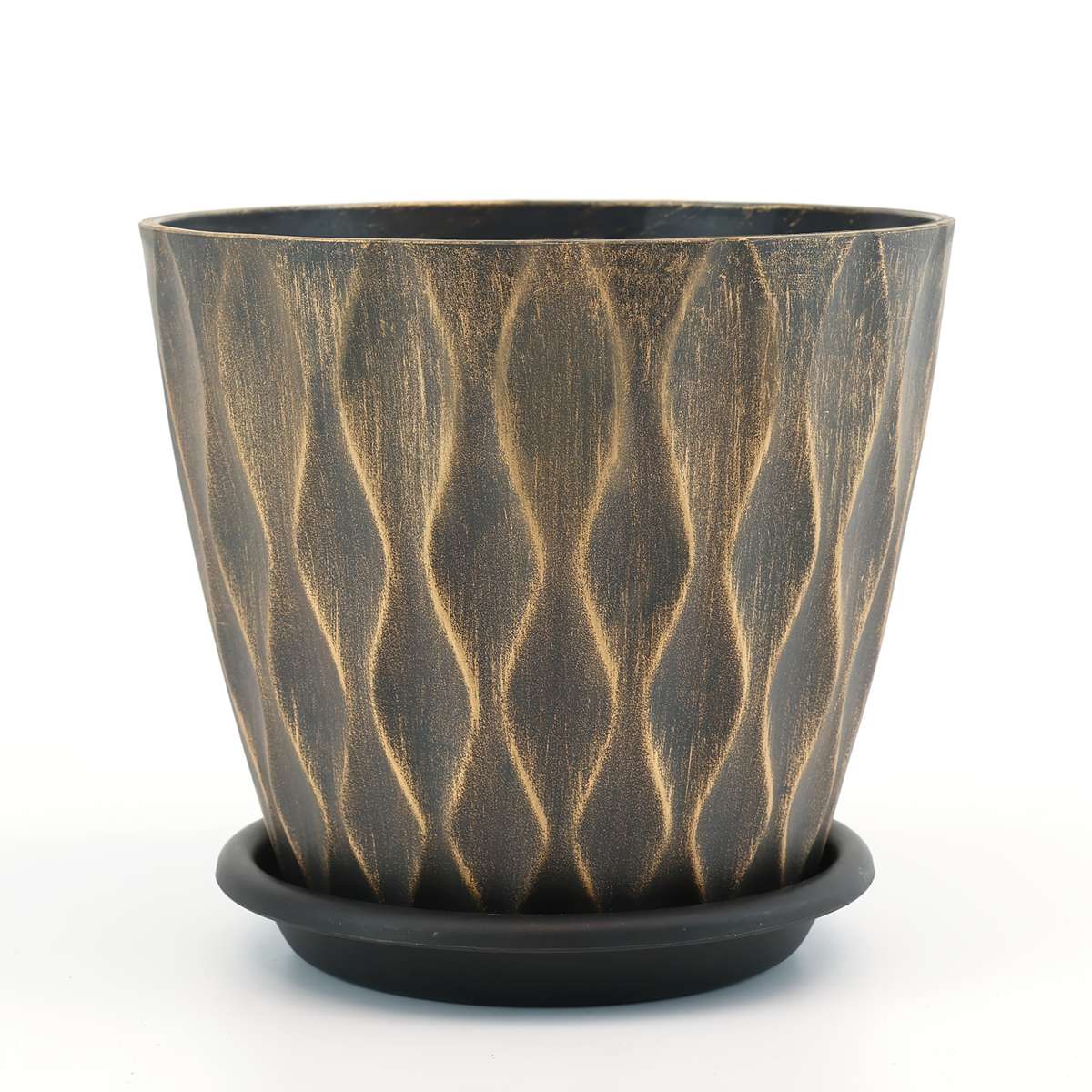 Flowerpot Quantity Black Golden5Pcs