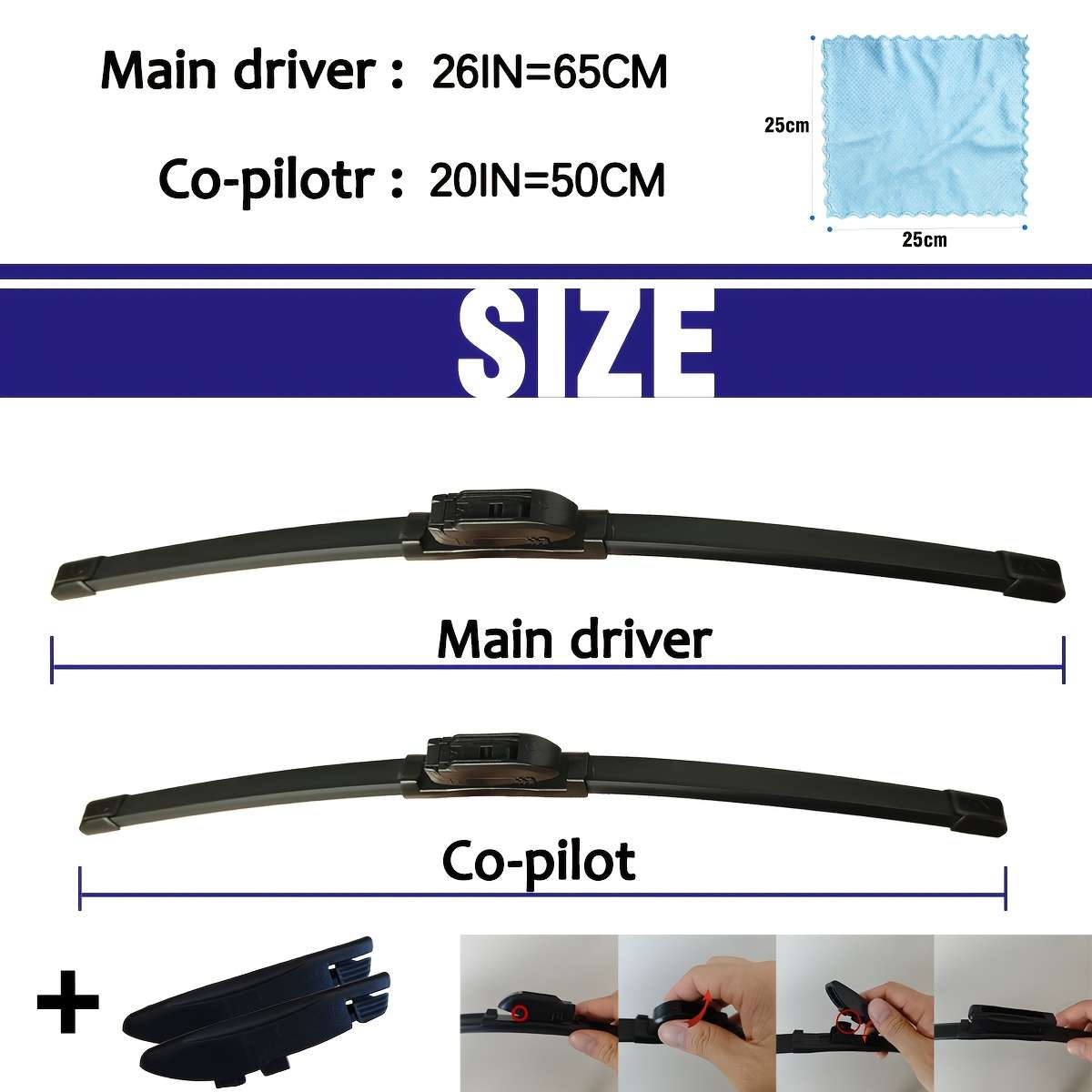Windshield Wipers Size 26 20 A B3