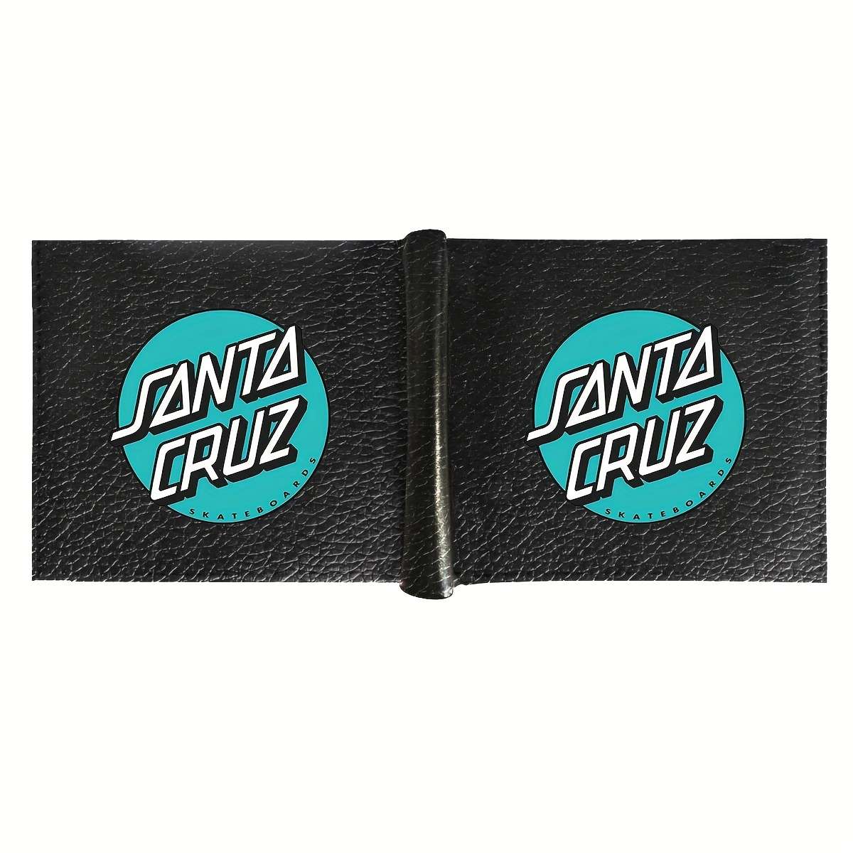Santa Cruz Men'S Wallet Casual Black Crocodile Pattern Multifunctional Bi-Fold Coin Purse C