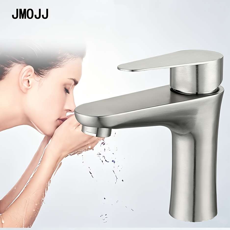 Faucet Silvery Brushed   2 80Cm Water Inlets