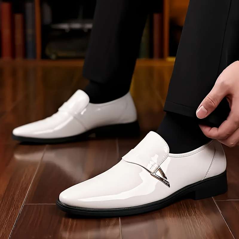 Mens Leather Shoes Color Black Sizeuk 7