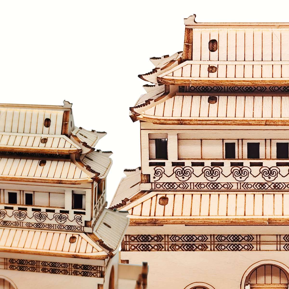 Building Toy Architectural Model Toy Set Items Wooden Palace Model