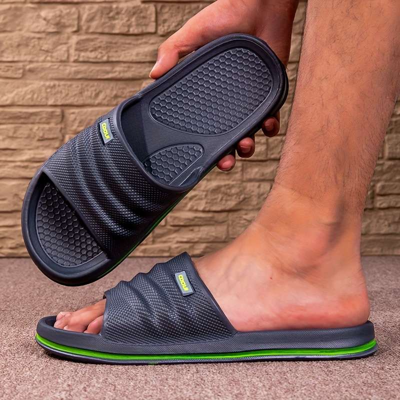 Men Slippers Summer Style Dark Gray Size Uk 8.5 To 9