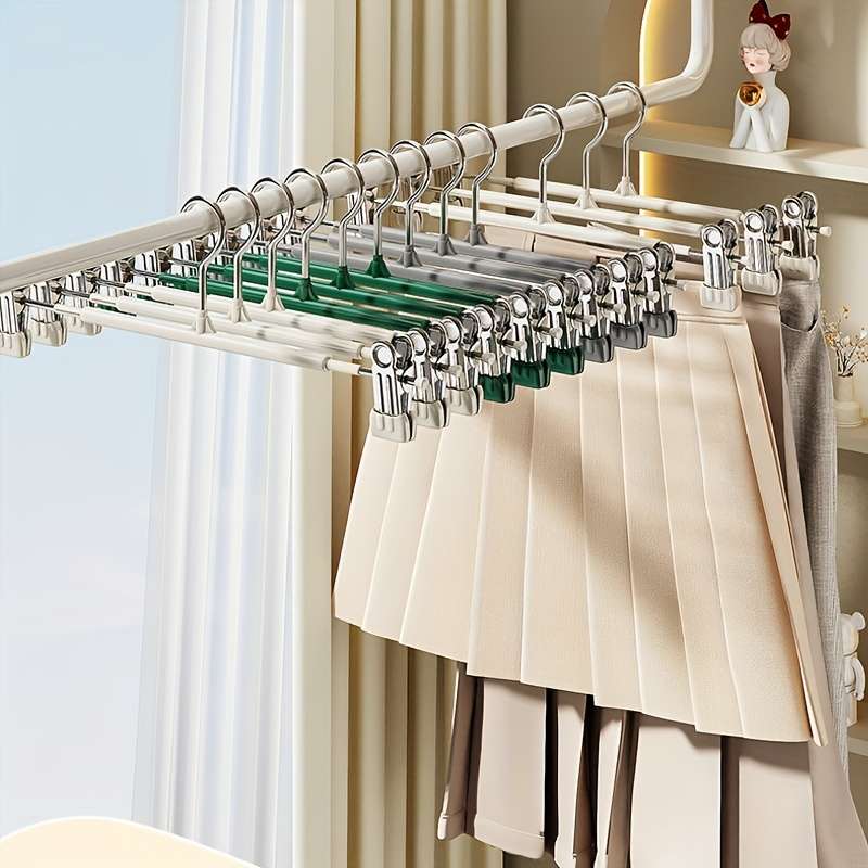 Clothes Rack Gray Adjustablestrong Gripno Marks Quantity 5Pcs