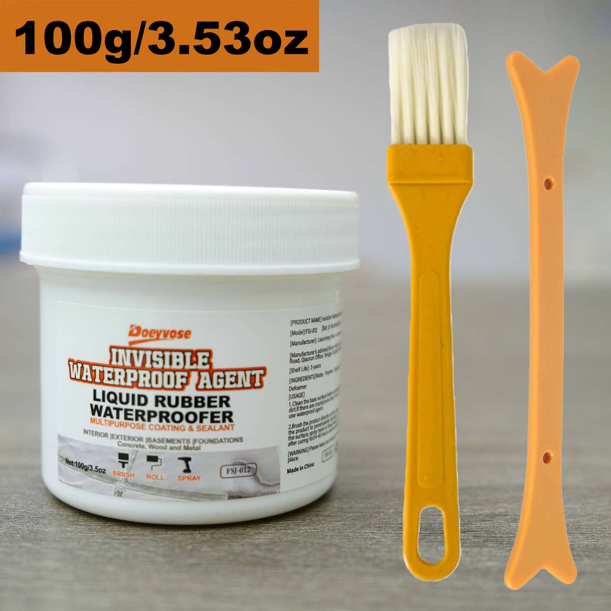 Waterproof Repair And Sealing Supplies Model 100G 3.53Oz Add Tools