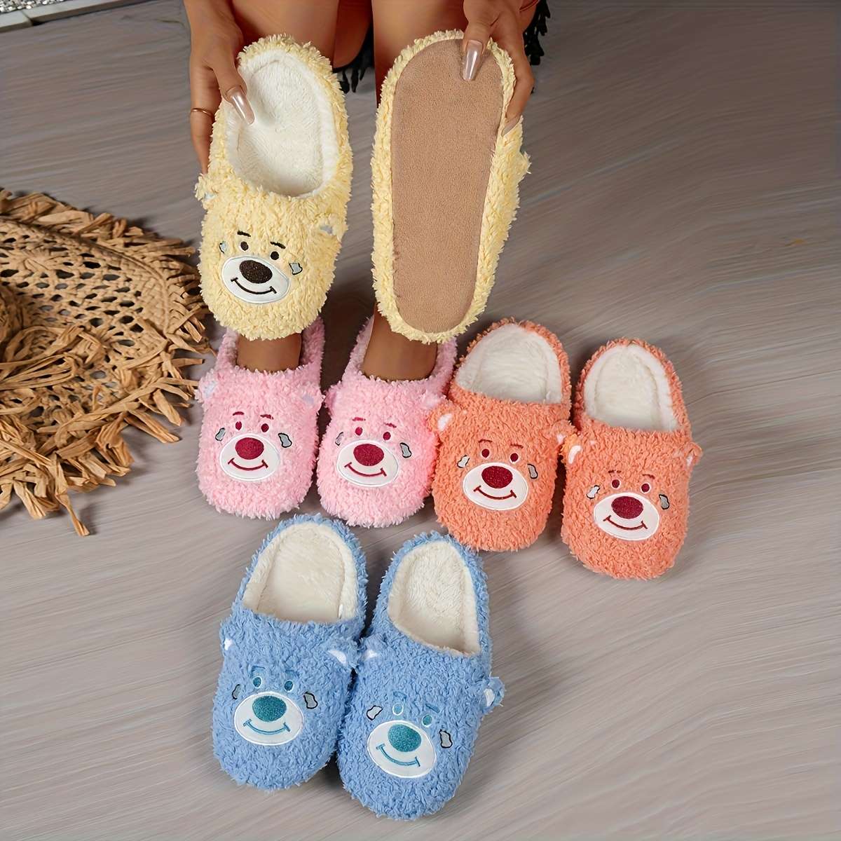Cotton Slippers Color Sky Blue Sizeuk 6.5-7