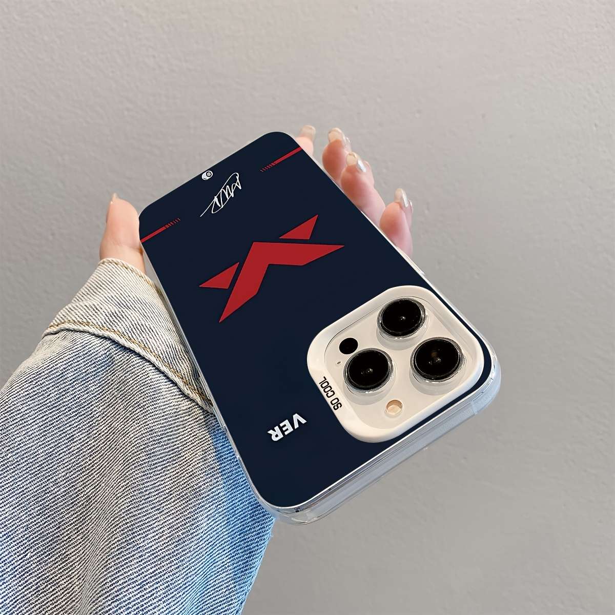 1Pc Mixed Color For iPhone 14 Pro Max F1 VER Signature Design Phone Case