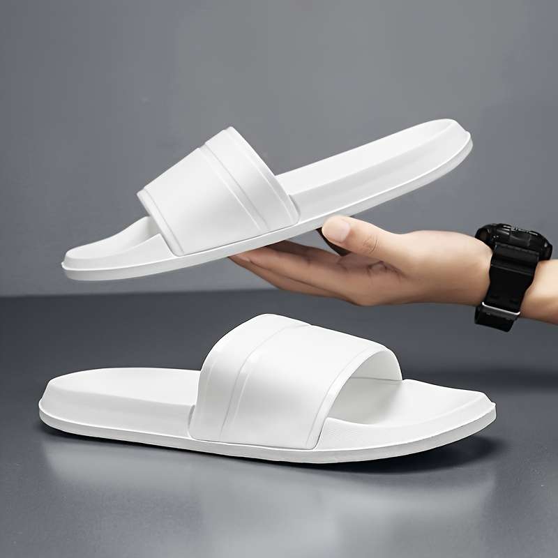 Men Slippers Summer Style White Size Uk 8.5 To 9
