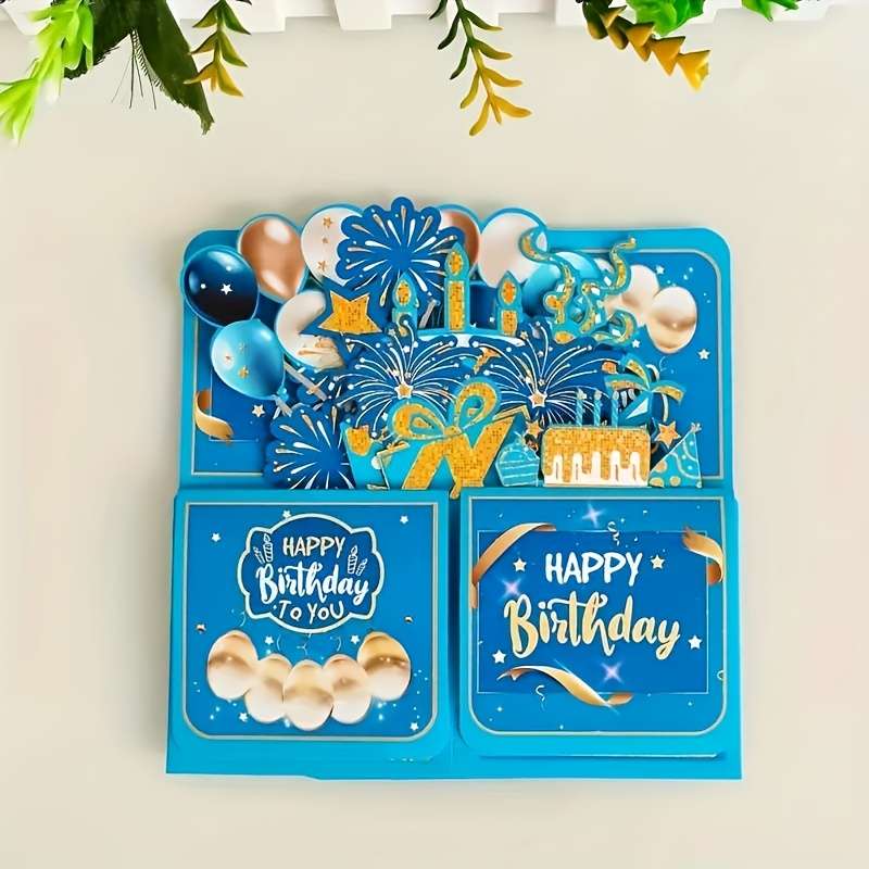 Greeting Cards Style Handmade 3D Pop-Up Birthday Card Box
