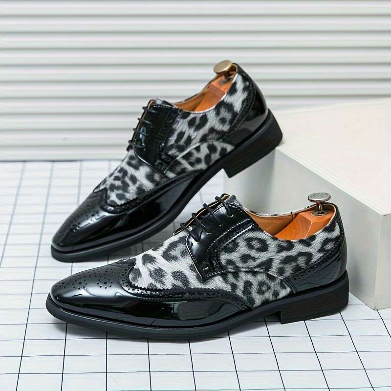Mens Leather Shoes Color 1829 Black Yellow Sizeuk 7