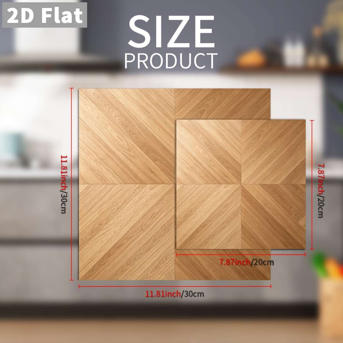 Self Adhesive Floor Stickers 20Cmx20Cmx10Pcs