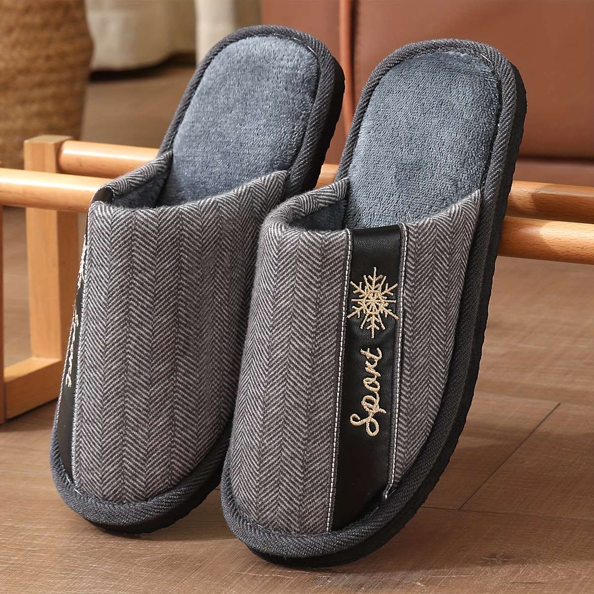 Cotton Slippers Color Grey Sizeuk 6.5-7
