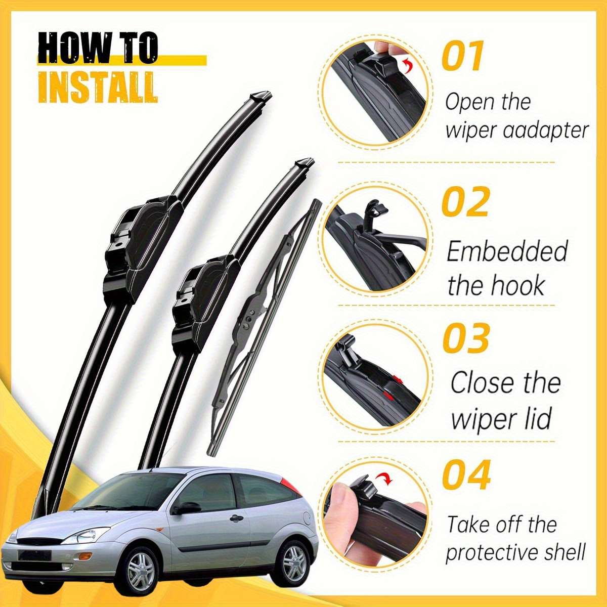 Windshield Wipers Size 22 Inch  19 Inch  11 Inch Focus Mk1