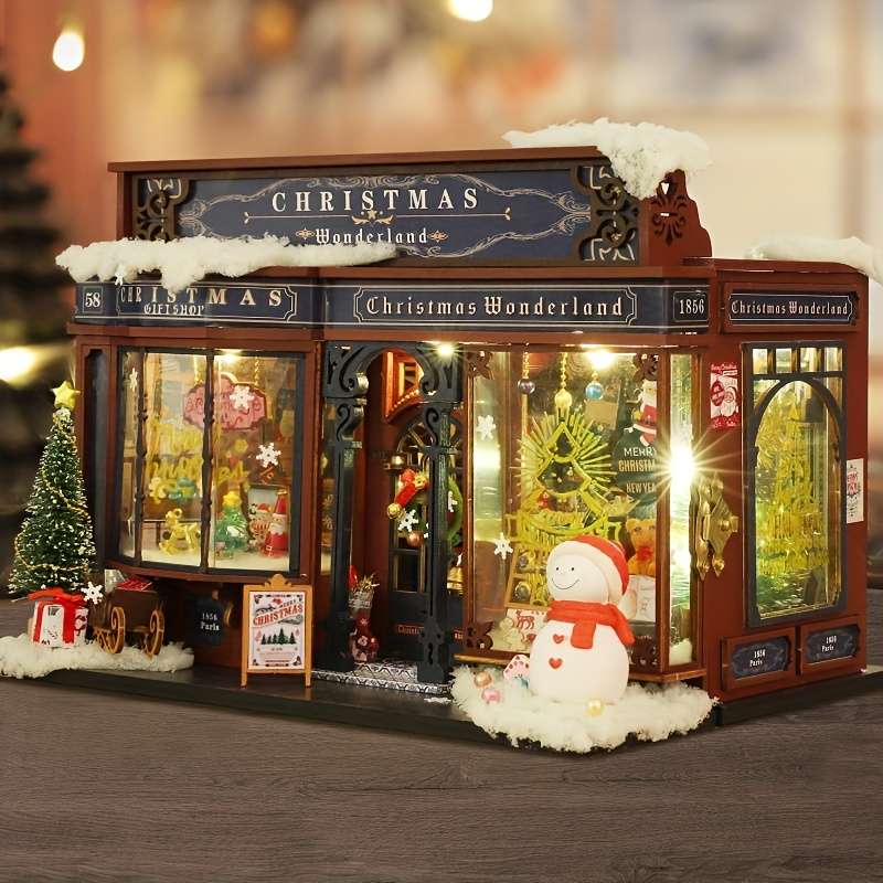 Building Toy Architectural Model Toy Set Style Christmas Wonderland