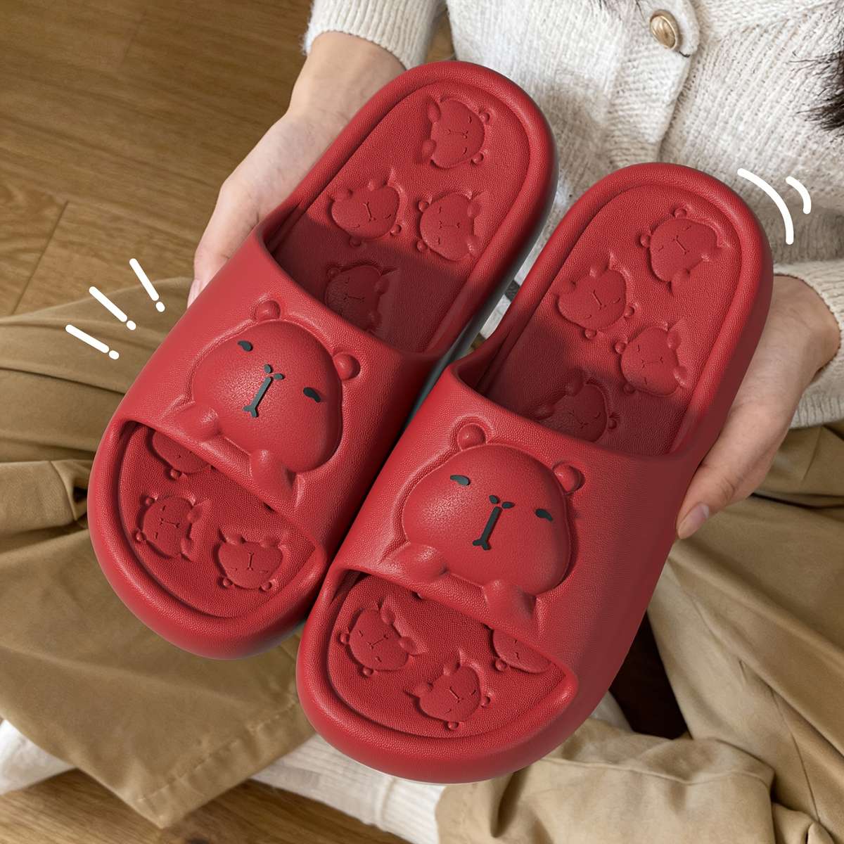 Sandals Color Cinnabar Red Size Uk 1.5 2