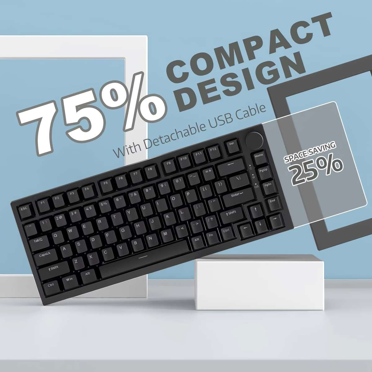AJAZZ Wired Full-Key Hot-Swappable Keyboard
