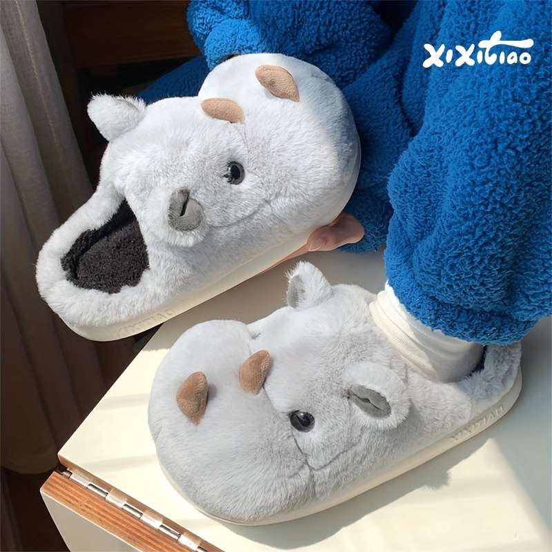 Cotton Slippers Color Grey Blue Sizeuk 1.5-2