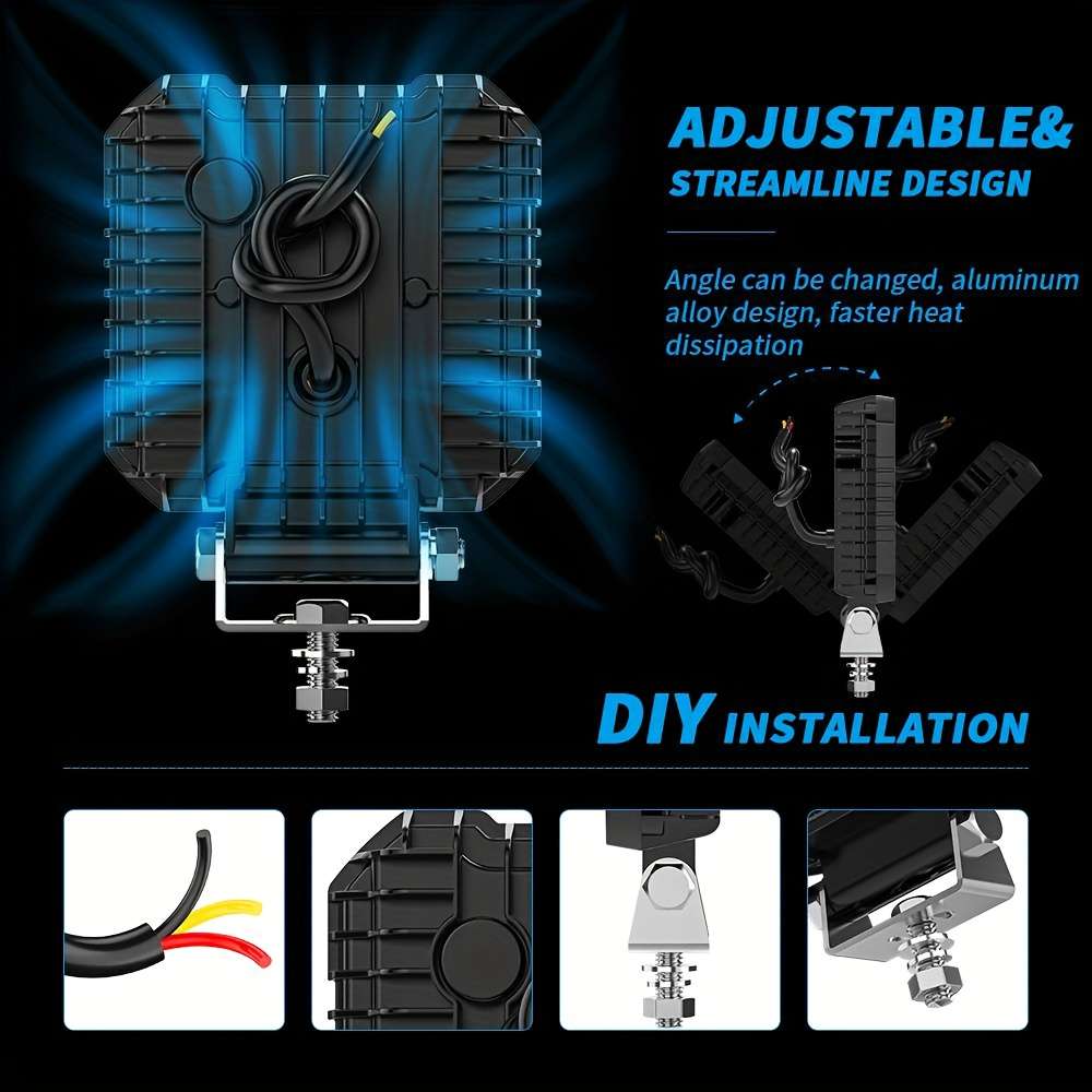 Car Lights Model 1 Pcs Square