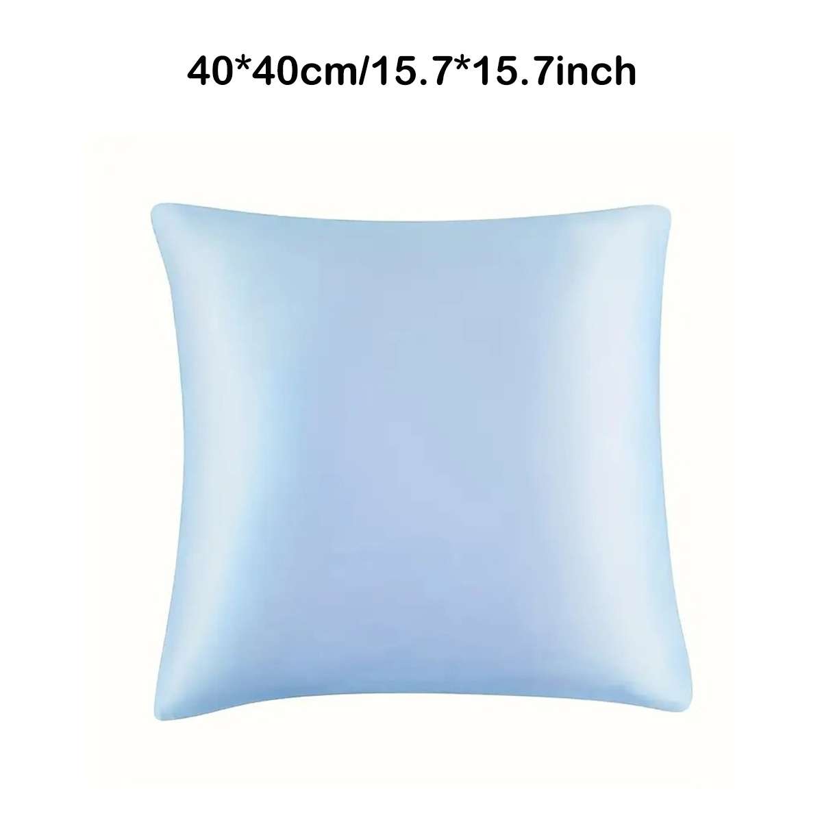 Satin Pillowcase Color Light Blue Model1 Pc40*40Cm