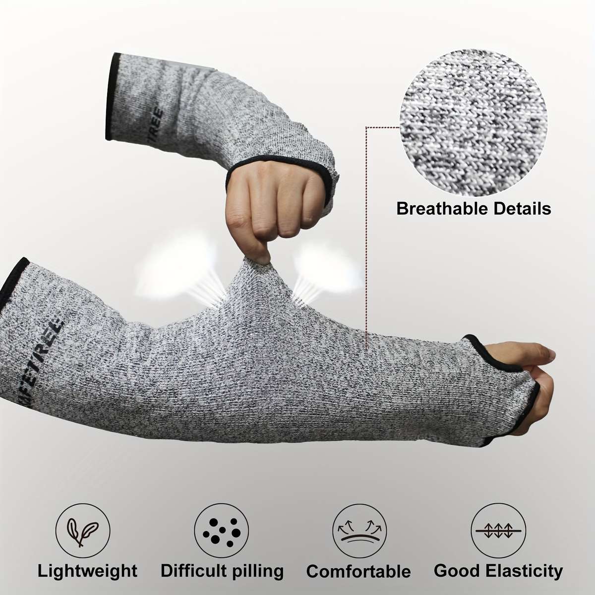2Pcs Safetree Cut Resistant Sleeves With