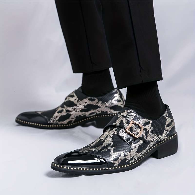 Mens Leather Shoes Color Black Sizeuk 7