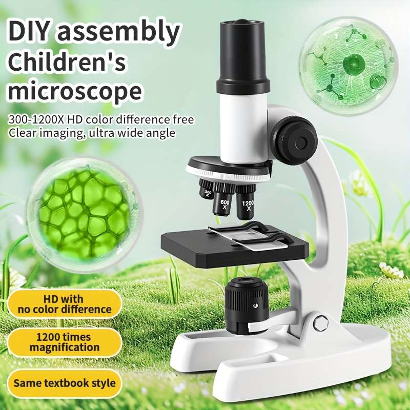 Microscope Kit Designed Students 300X 1200X Zoom Scientific Science Experiment