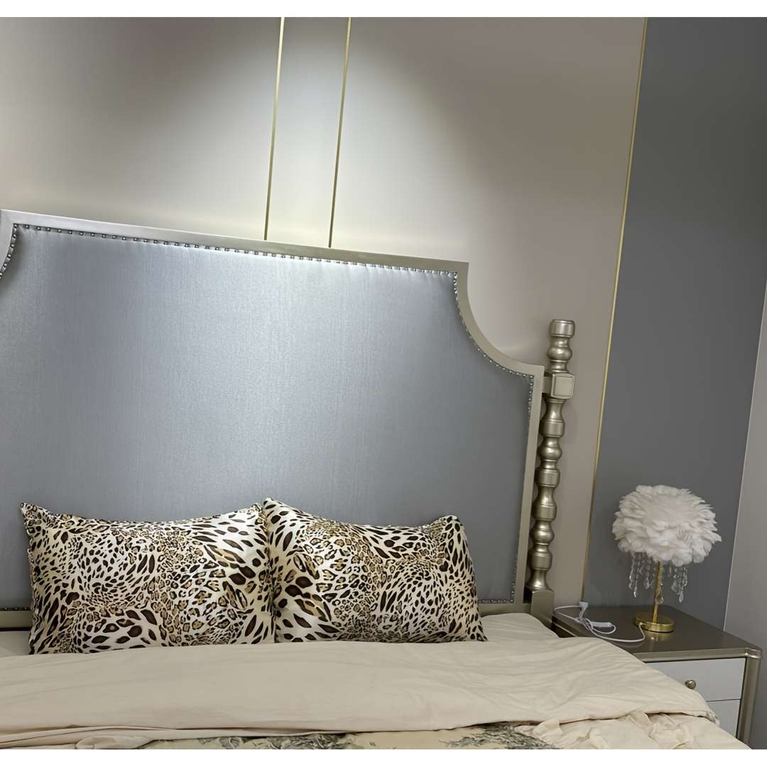 Satin Pillowcase Color Wheatcolored Leopard Print Size50Cm*66Cm