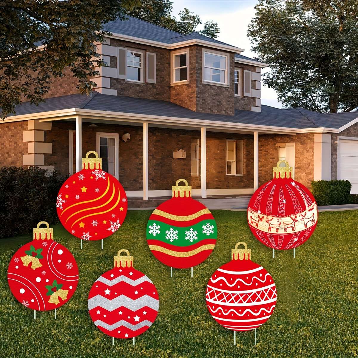 Christmas Decorations Color Polychrome Quantity 6Pcs
