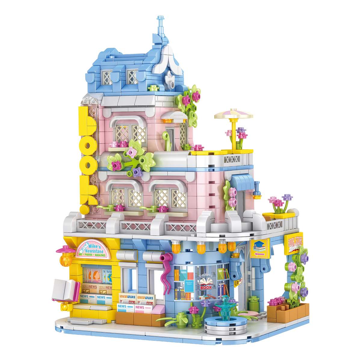 Building Toy Architectural Model Toy Set Style Bookstore