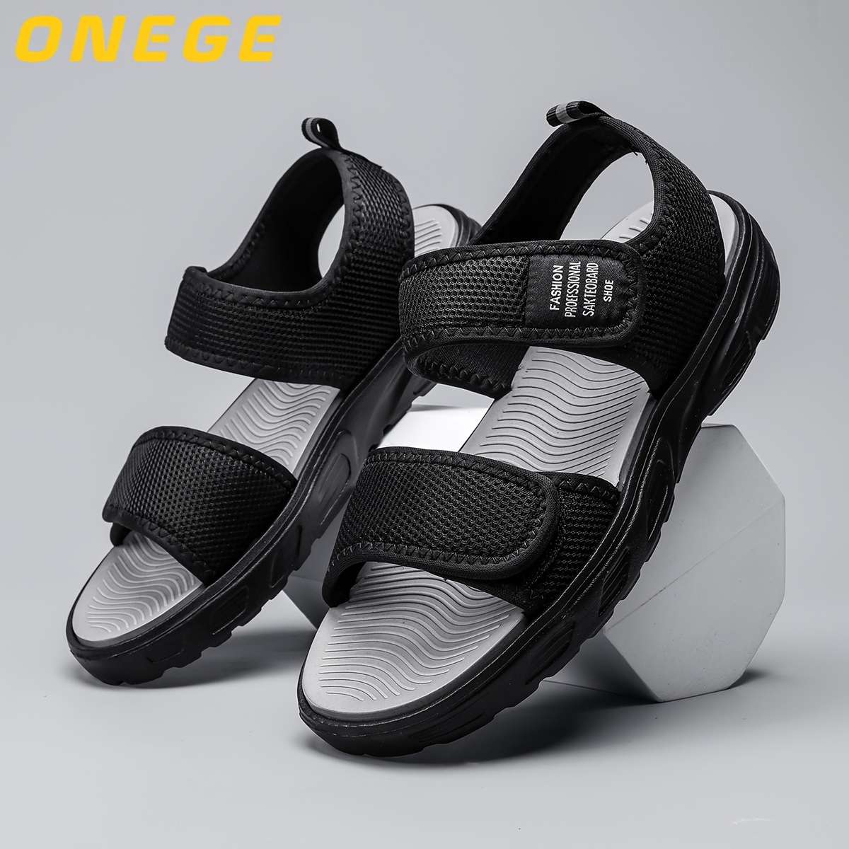Sandals Color Black Gray Size Uk 9