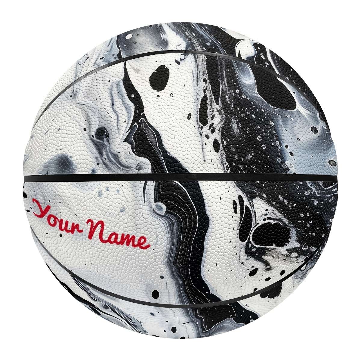 Basketball Color Black And White Marble 2 Size7