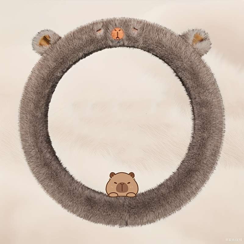 Car Steering Wheel Cover Brown Model D Type