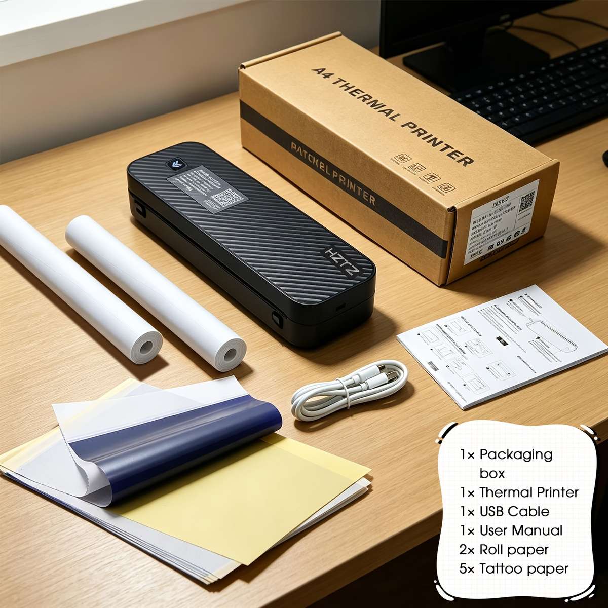 Printer Model A4Dy 2Roll 5Tattoo