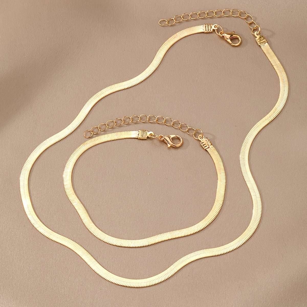 2Pcs Stainless Steel Flat Snake Bone