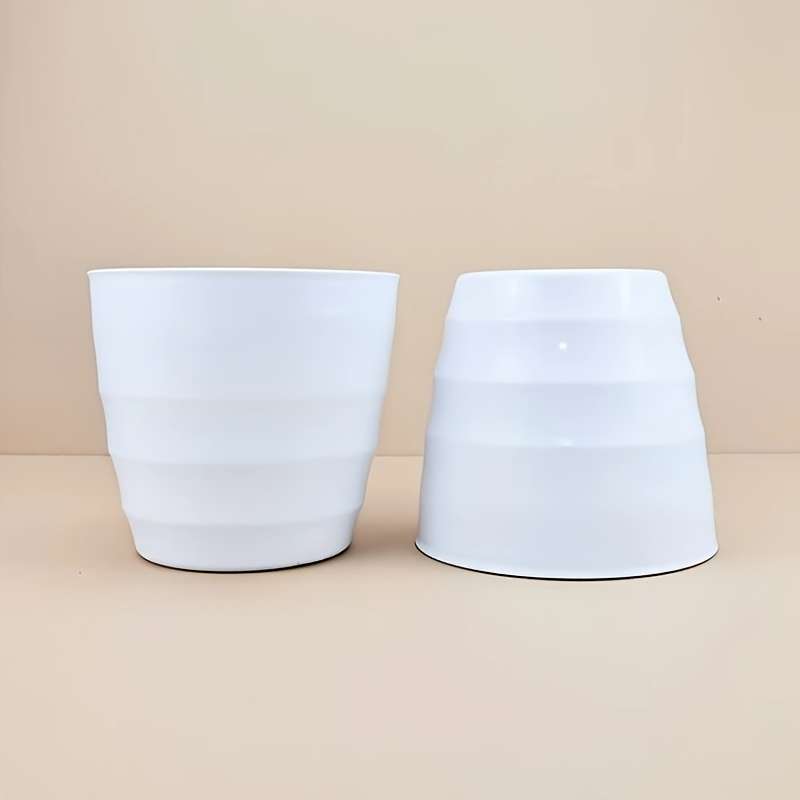 Flowerpot Style 2Pcs White Flower Pot