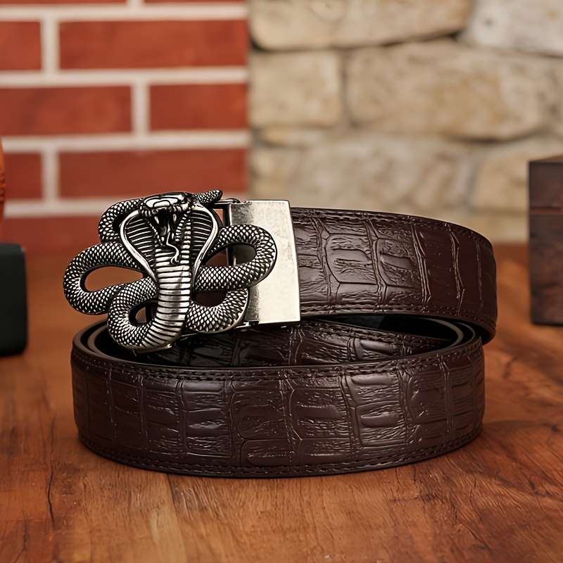 Belt Color Black Melon Seed  Silvery Snake Buckle Size 109 111Cm 42.91 43.7In