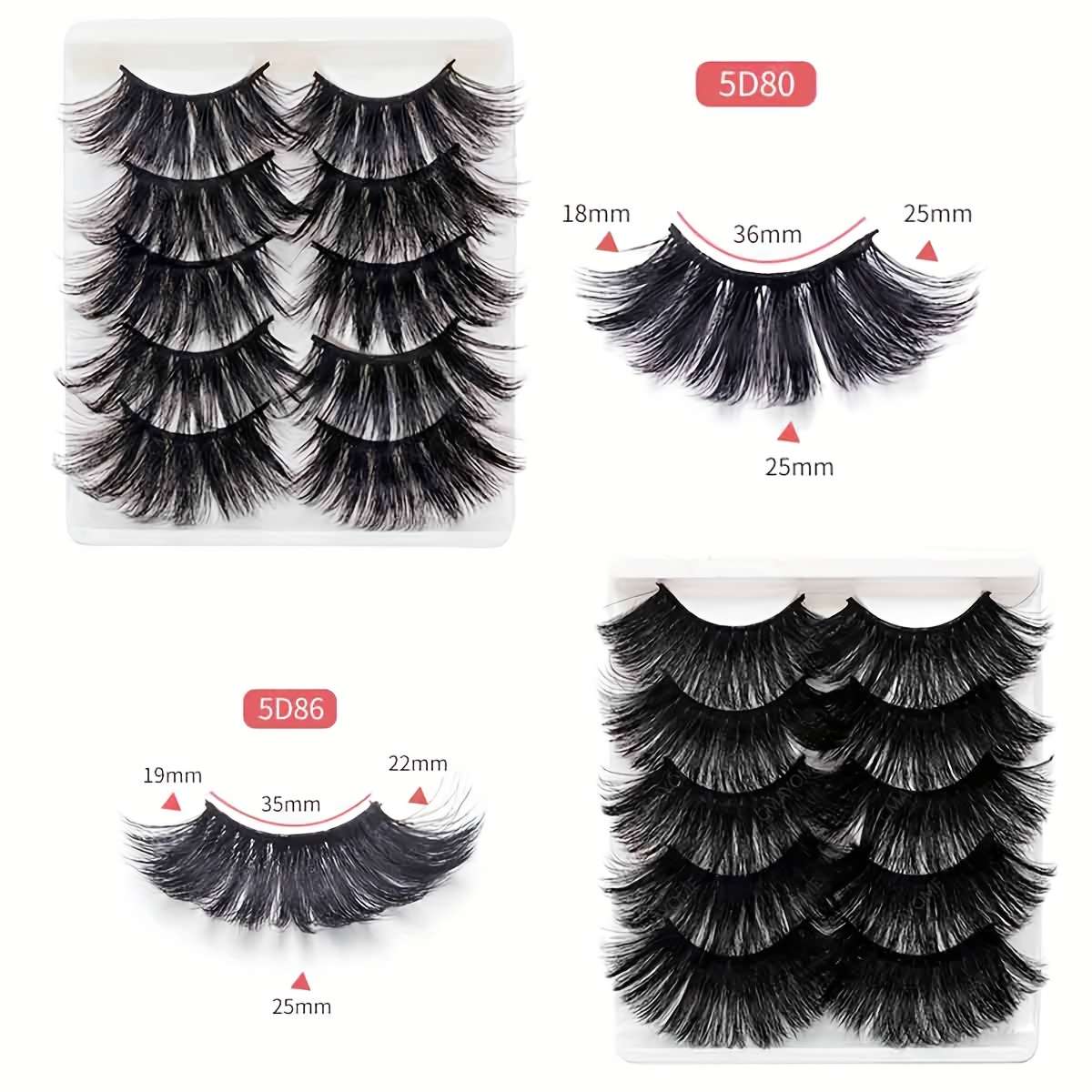 False Eyelashes Color 5P 86 Thick Formula
