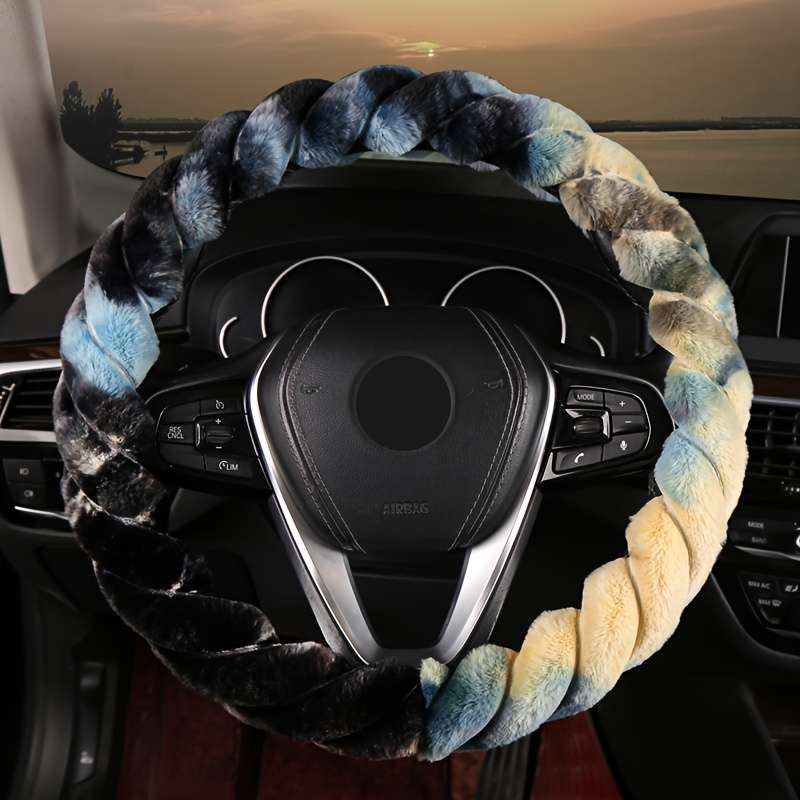 Car Steering Wheel Cover Bright Yellow