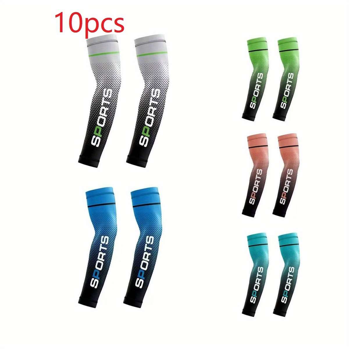 Sunscreen Sleeves Color 10 Pieces Of 5 Pairs Assortment